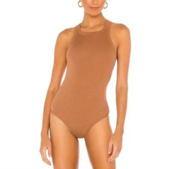 ALIX NYC AUSTIN Bodysuit size Large in Cognac - Picture 1 of 10
